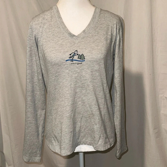 Good Move by Life Is Good running man graphic long sleeve shirt size small - Picture 1 of 4